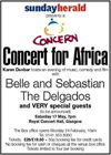 Click here for the latest details on the Sunday Herald's Concert for Africa